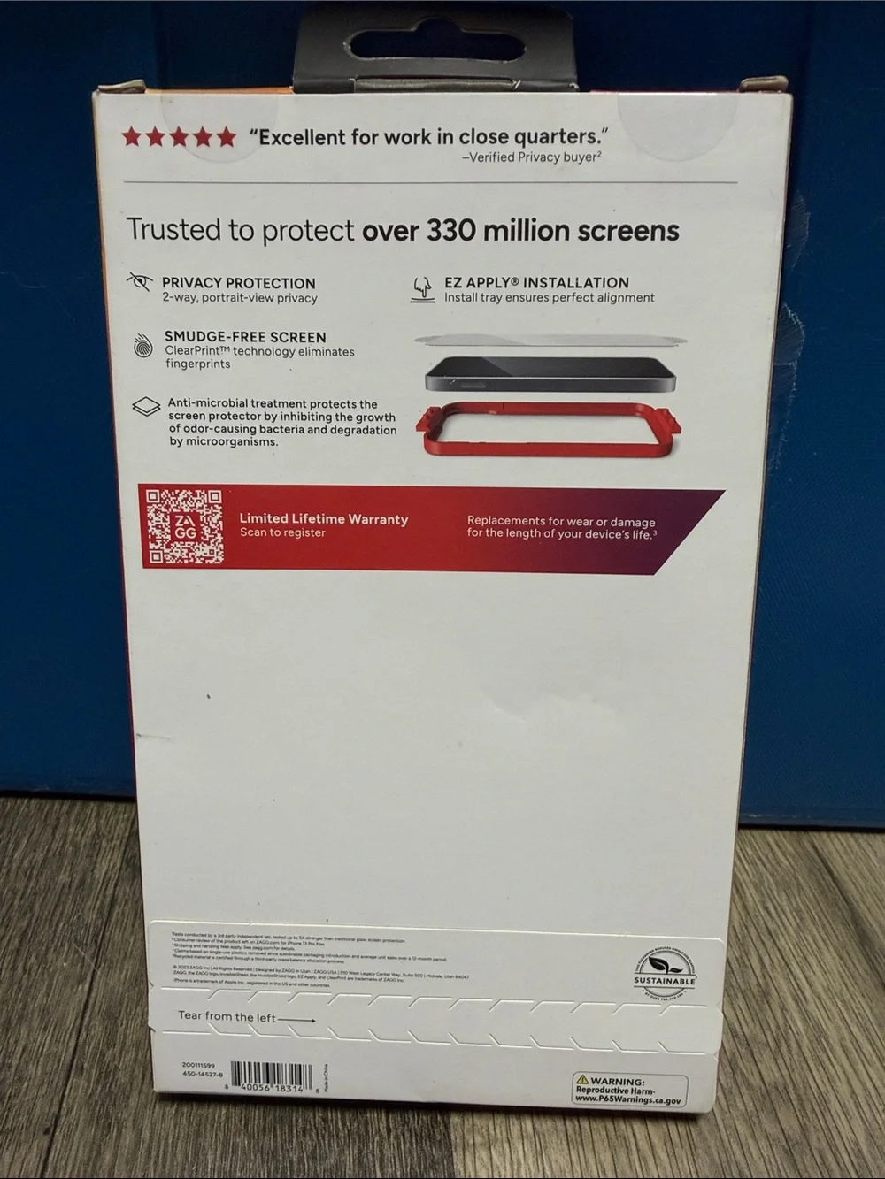 ZAGG invisibleshield privacy
